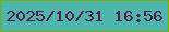文字の大きさ：1、枠の色：7bac00、背景の色：4eb5ad、文字の色：541f52 無料ブログパーツのブログ時計