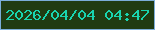文字の大きさ：3、枠の色：7badd9、背景の色：203b12、文字の色：19d4af 無料ブログパーツのブログ時計
