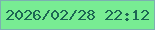 文字の大きさ：4、枠の色：7bb0b0、背景の色：78ec93、文字の色：1c6753 無料ブログパーツのブログ時計