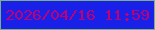 文字の大きさ：5、枠の色：7bb182、背景の色：1921e9、文字の色：bf0177 無料ブログパーツのブログ時計