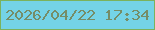 文字の大きさ：5、枠の色：7bb25d、背景の色：74d3e7、文字の色：758d68 無料ブログパーツのブログ時計