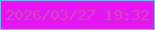 文字の大きさ：1、枠の色：7bb3f5、背景の色：e318f1、文字の色：d142bd 無料ブログパーツのブログ時計