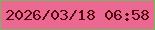 文字の大きさ：4、枠の色：7bb55f、背景の色：ea6891、文字の色：540b0b 無料ブログパーツのブログ時計