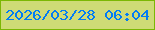 文字の大きさ：1、枠の色：7bb704、背景の色：cedb76、文字の色：017cf4 無料ブログパーツのブログ時計
