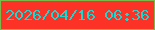 文字の大きさ：2、枠の色：7bb94a、背景の色：fd3227、文字の色：19d7d0 無料ブログパーツのブログ時計