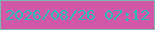 文字の大きさ：2、枠の色：7bb9b1、背景の色：d157a7、文字の色：2dbcba 無料ブログパーツのブログ時計