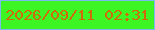 文字の大きさ：4、枠の色：7bb9f0、背景の色：3df523、文字の色：d06a0d 無料ブログパーツのブログ時計