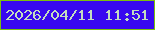文字の大きさ：1、枠の色：7bc00c、背景の色：3808f0、文字の色：c4dcc0 無料ブログパーツのブログ時計