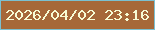 文字の大きさ：3、枠の色：7bc0d1、背景の色：a66839、文字の色：f7fcd5 無料ブログパーツのブログ時計