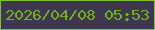 文字の大きさ：2、枠の色：7bc22f、背景の色：3f3751、文字の色：6fb318 無料ブログパーツのブログ時計