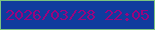 文字の大きさ：5、枠の色：7bc480、背景の色：103b9e、文字の色：9a047e 無料ブログパーツのブログ時計