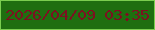 文字の大きさ：5、枠の色：7bcd4f、背景の色：1f6e10、文字の色：7c1121 無料ブログパーツのブログ時計