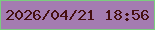 文字の大きさ：1、枠の色：7bcd7f、背景の色：a47cb1、文字の色：450f11 無料ブログパーツのブログ時計