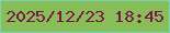 文字の大きさ：4、枠の色：7bd3b9、背景の色：88be58、文字の色：7d1746 無料ブログパーツのブログ時計
