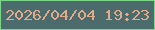 文字の大きさ：3、枠の色：7bd687、背景の色：4b6b6c、文字の色：e1aa8b 無料ブログパーツのブログ時計