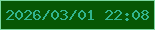 文字の大きさ：3、枠の色：7bd7a0、背景の色：075704、文字の色：32b48e 無料ブログパーツのブログ時計