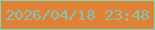 文字の大きさ：2、枠の色：7bdab4、背景の色：df8238、文字の色：82c3b3 無料ブログパーツのブログ時計