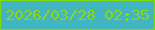 文字の大きさ：2、枠の色：7bdb0a、背景の色：41b6c0、文字の色：91d711 無料ブログパーツのブログ時計