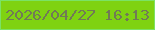 文字の大きさ：4、枠の色：7be265、背景の色：7fd211、文字の色：717a56 無料ブログパーツのブログ時計