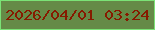 文字の大きさ：3、枠の色：7be276、背景の色：658a47、文字の色：861a00 無料ブログパーツのブログ時計