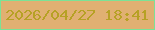文字の大きさ：1、枠の色：7be296、背景の色：e0b072、文字の色：b6a125 無料ブログパーツのブログ時計