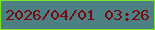 文字の大きさ：2、枠の色：7be328、背景の色：4c8085、文字の色：790808 無料ブログパーツのブログ時計