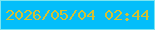 文字の大きさ：4、枠の色：7be5f1、背景の色：04befa、文字の色：d3c136 無料ブログパーツのブログ時計