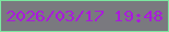 文字の大きさ：3、枠の色：7be7a0、背景の色：7a797f、文字の色：aa1adc 無料ブログパーツのブログ時計