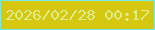 文字の大きさ：3、枠の色：7be9e7、背景の色：d6c710、文字の色：deed8b 無料ブログパーツのブログ時計