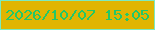 文字の大きさ：2、枠の色：7beac0、背景の色：e0b502、文字の色：23c768 無料ブログパーツのブログ時計