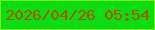 文字の大きさ：1、枠の色：7beb1d、背景の色：0add11、文字の色：af5605 無料ブログパーツのブログ時計