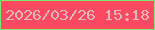 文字の大きさ：4、枠の色：7bec67、背景の色：fe4962、文字の色：dfb9b9 無料ブログパーツのブログ時計
