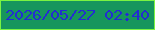 文字の大きさ：4、枠の色：7bf442、背景の色：17965d、文字の色：232dd2 無料ブログパーツのブログ時計