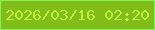 文字の大きさ：2、枠の色：7bf558、背景の色：82bc18、文字の色：bbf43a 無料ブログパーツのブログ時計