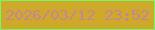 文字の大きさ：5、枠の色：7bf563、背景の色：ceaa2b、文字の色：c78496 無料ブログパーツのブログ時計