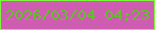 文字の大きさ：3、枠の色：7bf839、背景の色：ce5cb0、文字の色：5fc229 無料ブログパーツのブログ時計