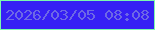 文字の大きさ：3、枠の色：7bf8ad、背景の色：3620f4、文字の色：6d68e5 無料ブログパーツのブログ時計
