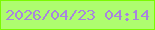 文字の大きさ：5、枠の色：7bfa02、背景の色：aefd6f、文字の色：a885dd 無料ブログパーツのブログ時計