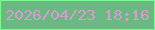 文字の大きさ：1、枠の色：7bfa8f、背景の色：6bb883、文字の色：d79cd1 無料ブログパーツのブログ時計