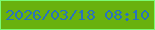 文字の大きさ：5、枠の色：7bfb74、背景の色：69b10d、文字の色：2972bc 無料ブログパーツのブログ時計