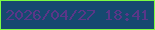 文字の大きさ：2、枠の色：7bfc44、背景の色：164970、文字の色：5a3688 無料ブログパーツのブログ時計