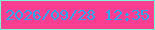 文字の大きさ：1、枠の色：7bfdd3、背景の色：fa3e92、文字の色：29a9f1 無料ブログパーツのブログ時計