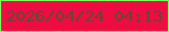 文字の大きさ：5、枠の色：7bfe60、背景の色：ef0c43、文字の色：5a4c35 無料ブログパーツのブログ時計