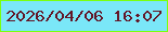 文字の大きさ：5、枠の色：7bff0e、背景の色：7ae7f8、文字の色：631627 無料ブログパーツのブログ時計