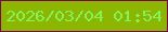 文字の大きさ：2、枠の色：7c0451、背景の色：8db602、文字の色：82f359 無料ブログパーツのブログ時計