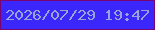 文字の大きさ：1、枠の色：7c0470、背景の色：3b27fb、文字の色：97a4d8 無料ブログパーツのブログ時計