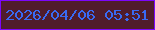 文字の大きさ：1、枠の色：7c06fc、背景の色：501c2c、文字の色：396af3 無料ブログパーツのブログ時計