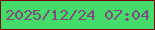 文字の大きさ：3、枠の色：7c0909、背景の色：45db6b、文字の色：81497b 無料ブログパーツのブログ時計