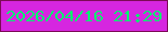 文字の大きさ：4、枠の色：7c0a56、背景の色：d626e0、文字の色：01f270 無料ブログパーツのブログ時計
