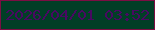 文字の大きさ：2、枠の色：7c0d43、背景の色：013e26、文字の色：490862 無料ブログパーツのブログ時計